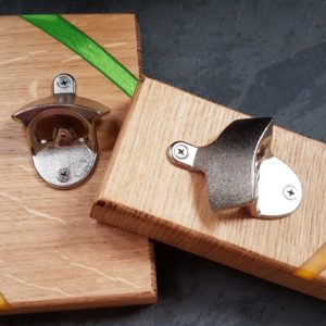 bespoke resin treated wooden bottle openers