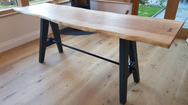 Ash Console Table Angled View