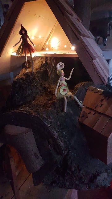 Fairy House with Lights On