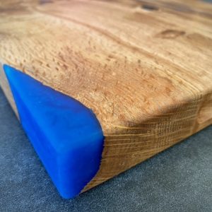 river resin serving board blue