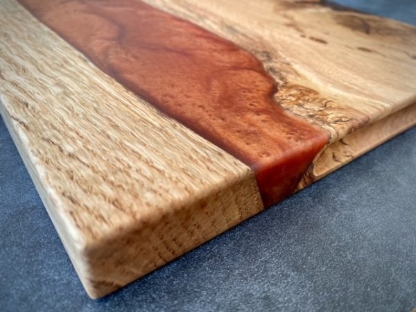 river resin serving board copper