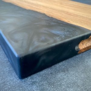river resin serving board black